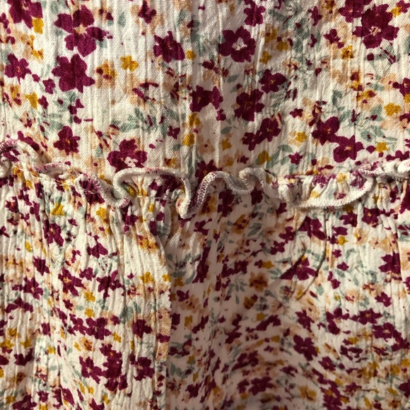 COTTON ON 90s style Pink Floral Viscose Mini Skirt, Y2K, flowers, tie up Size XS - Picture 5 of 8